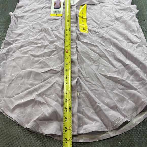 Jachs Girlfriend Women's Purple Button Front Cap Sleeve Blouse Size S NWT - Picture 4 of 6